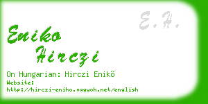 eniko hirczi business card