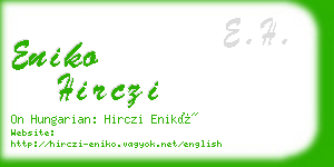 eniko hirczi business card